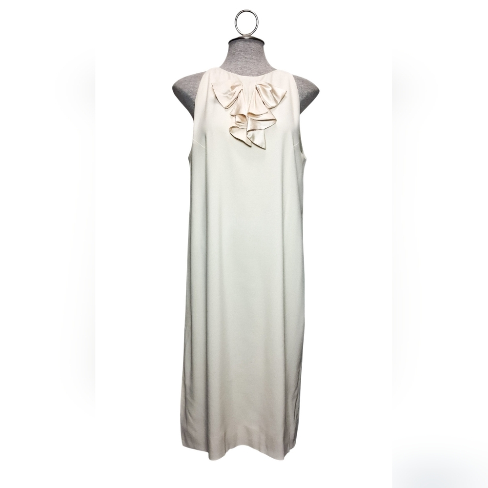 Valentino Sleeveless Bow Ruffle Dress (Size 12)